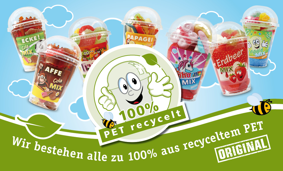 Snack-Service - PET Becher zu 100% recycled
